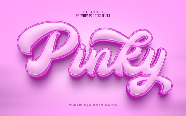 PSD pinky editable premium 3d psd text effect