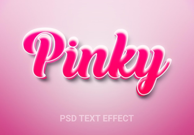 PSD effetti di testo modificabili pinky snow