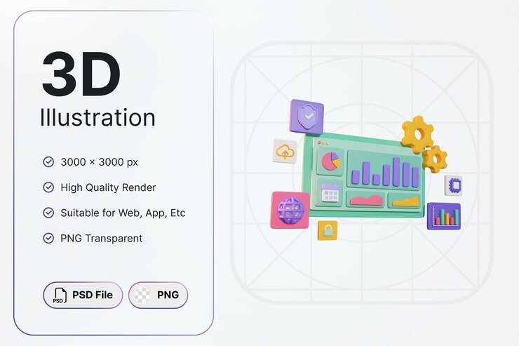 PSD pinkyellowpurplegreeninterface design vector digital technology user concept icon illust