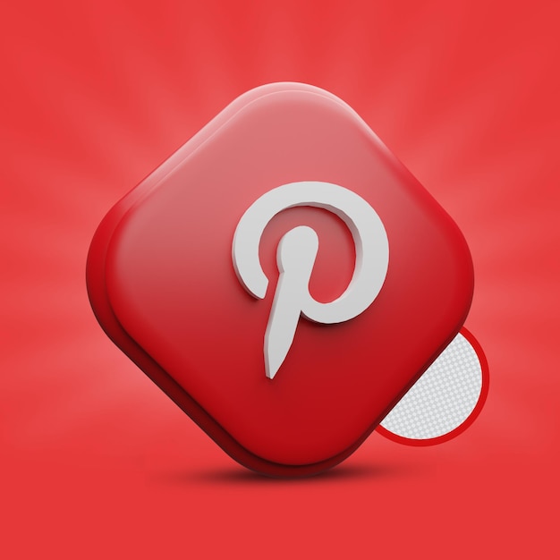 PSD icona 3d pinterest