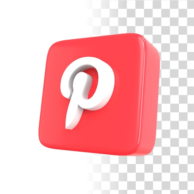Pinterest 3d 아이콘
