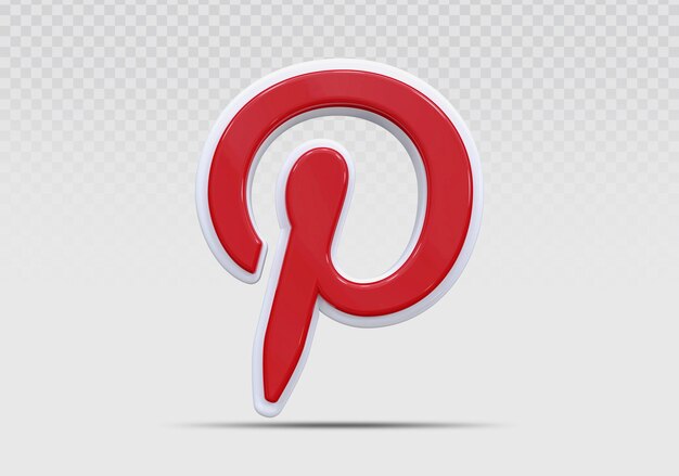 PSD pinterest 3d ikona renderowania concept creative