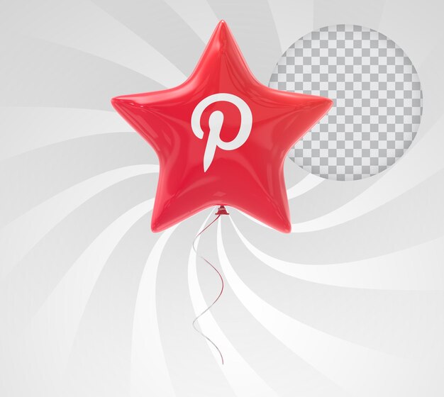 pinterest icon 3d modern