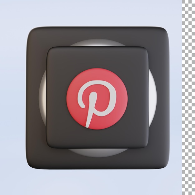 Pinterest Logo 3D-pictogram