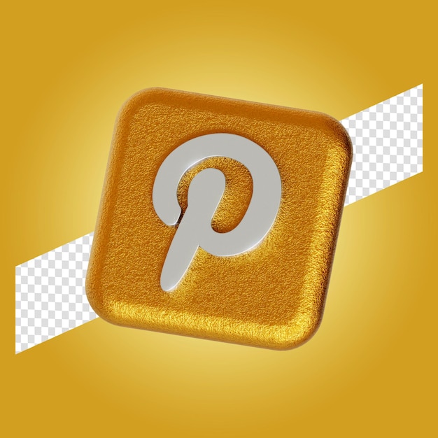 Pinterest Logo Aplikacji 3d Render Ilustracja Na Białym Tle