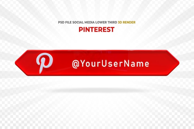 Pinterest logo's sociale media lagere derde 3d render