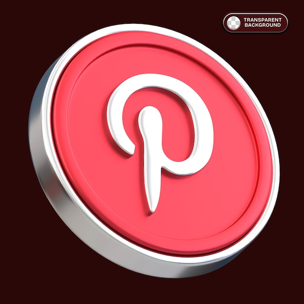 PSD icone del logo dei social media di pinterest