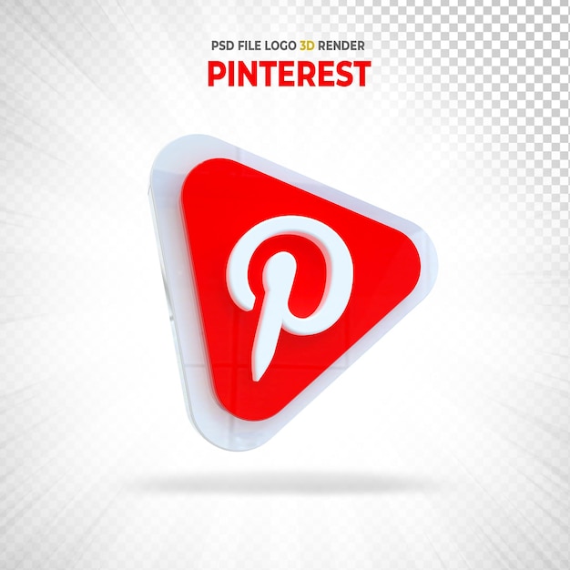 Pinterest Social Media Styl Logo Renderowanie 3d