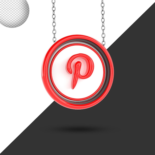 pinterest sociale media 3d-pictogram Premium Psd