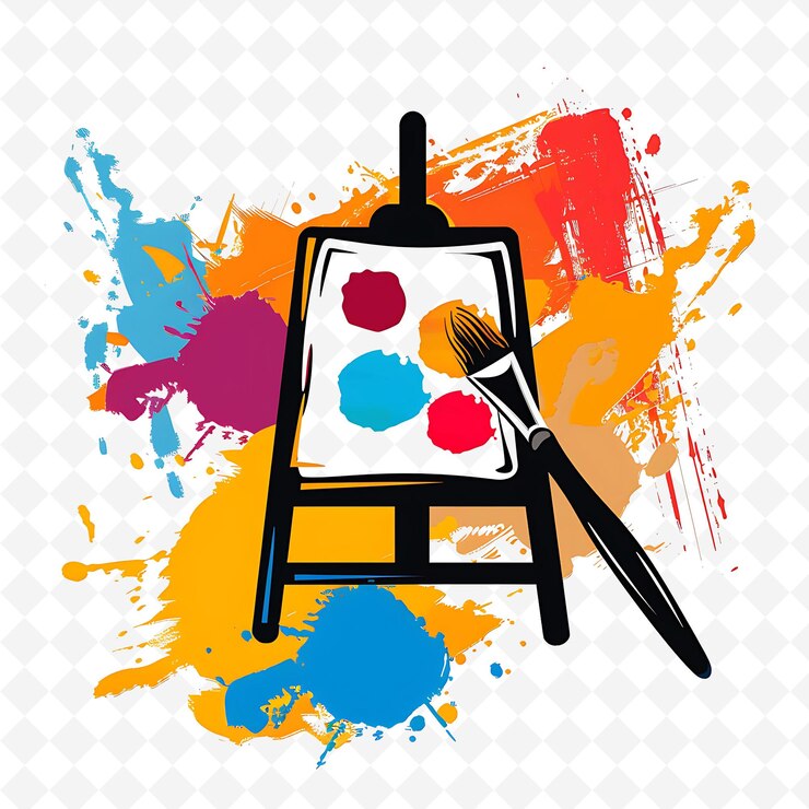 PSD pintura em telas with canvas painting icon art with brushstr creative brazil culture icon designs