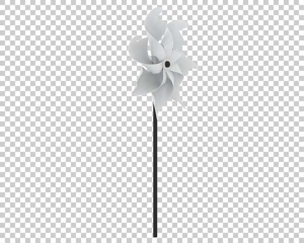 Pinwheel on transparent background 3d rendering illustration