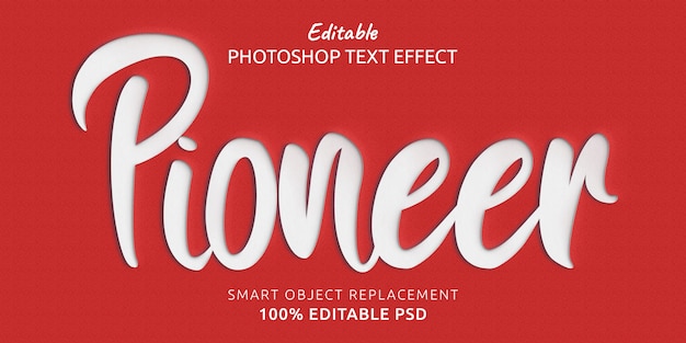 Pioneer Edytowalny Efekt Tekstowy Psd