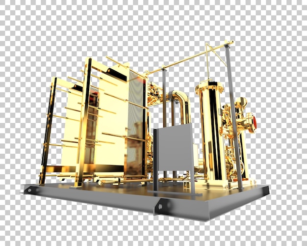 Pipe assembly isolated on transparent background 3d rendering illustration