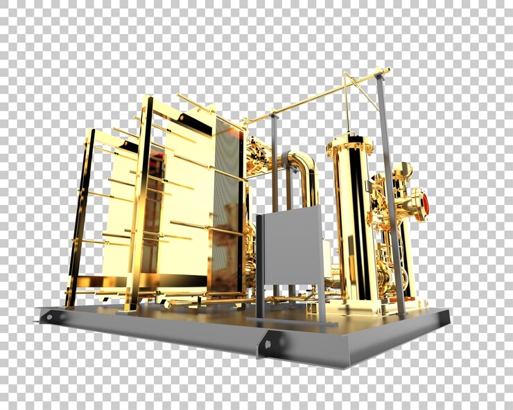 PSD pipe assembly isolated on transparent background 3d rendering illustration