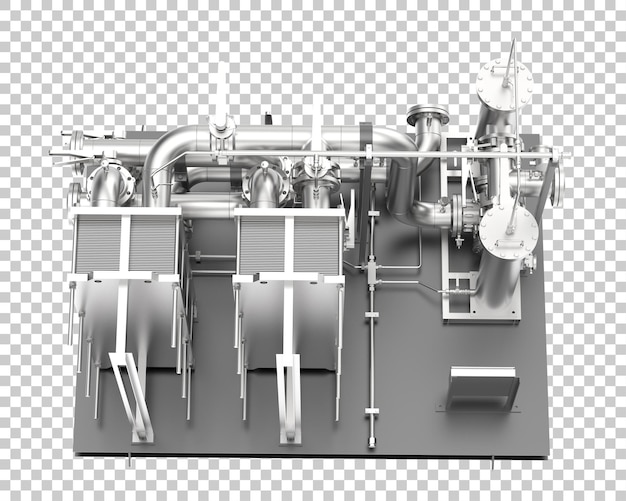 투명 배경에 고립 된 파이프 어셈블리 3d 렌더링 그림
