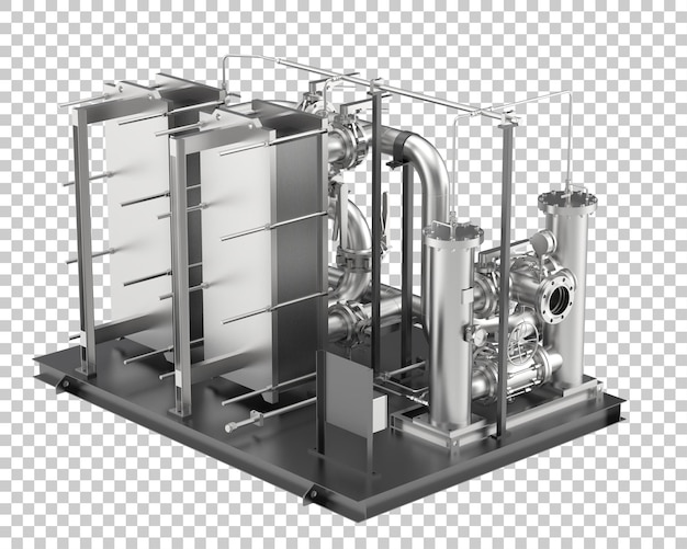 透明な背景の 3 d レンダリング図に分離されたパイプ アセンブリ