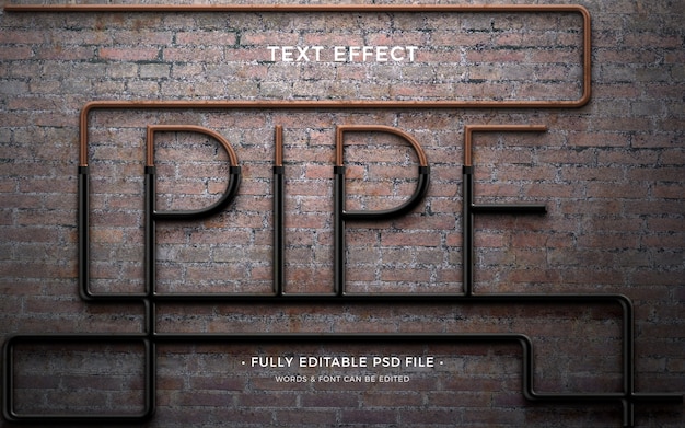 PSD pipe text effect