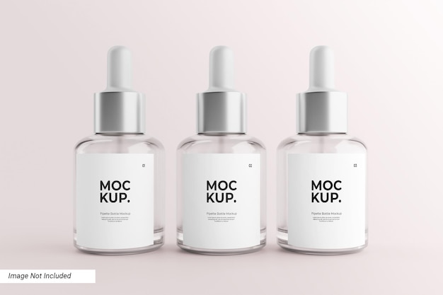 pipette bottle glass packaging mockup