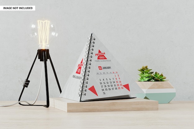 Piramide kalender mockup