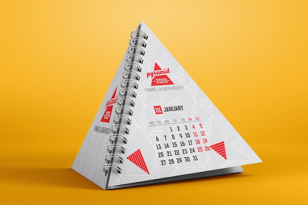 Piramide kalender mockup