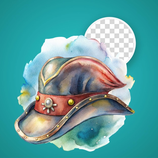 PSD pirate hat isolated on transparent background