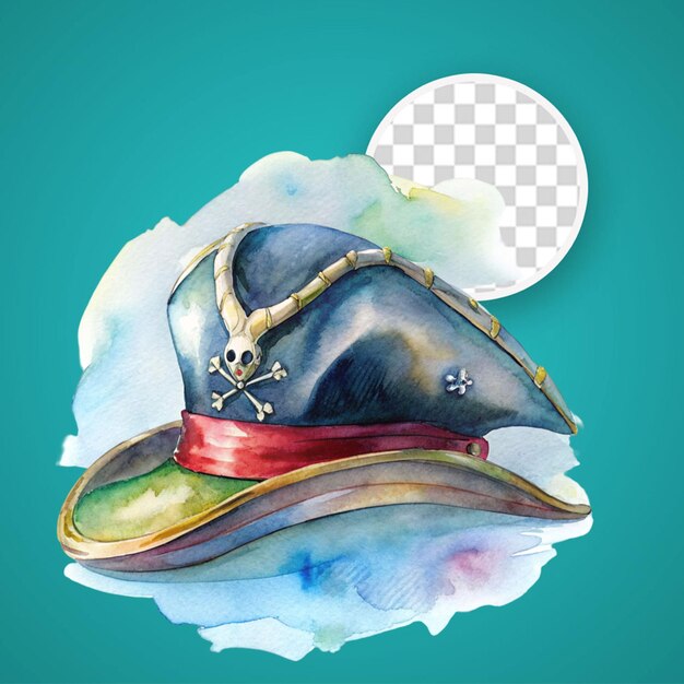 PSD pirate hat isolated on transparent background