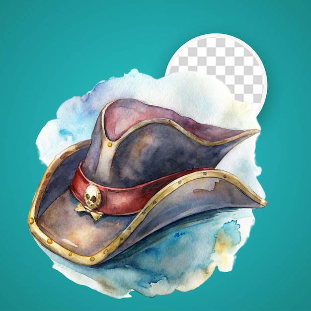 PSD pirate hat isolated on transparent background