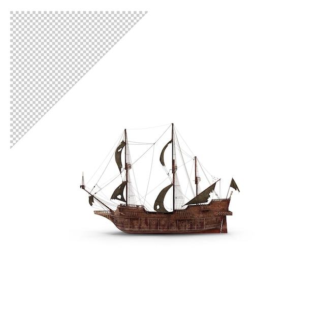 PSD pirate ship png