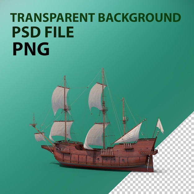 PSD pirate ship png