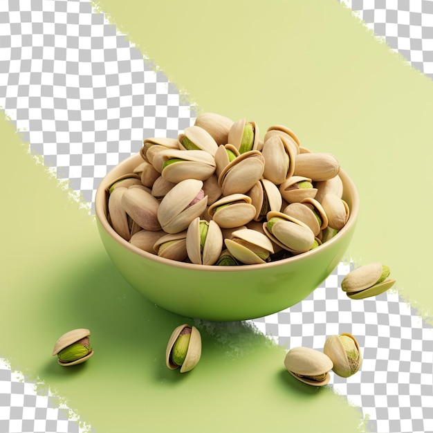 Pistachio nuts on a transparent background