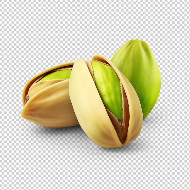 PSD pistachios manual cut out on transparent