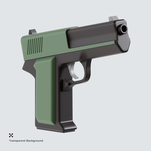 PSD pistol 3d illustration