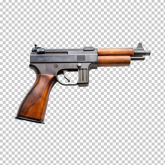 PSD pistol isolated on transparent background