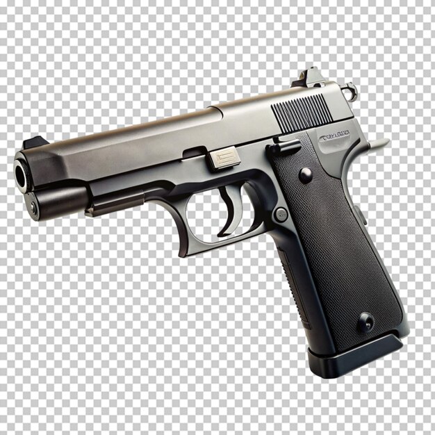 PSD pistol isolated on transparent background