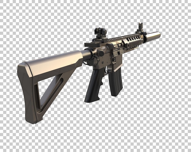 Pistolet maszynowy izolowany na tle ilustracja renderingu 3D