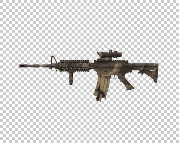 PSD pistolet maszynowy izolowany na tle ilustracja renderingu 3d
