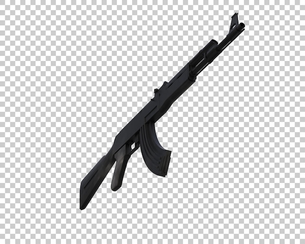 PSD pistolet maszynowy izolowany na tle ilustracja renderingu 3d