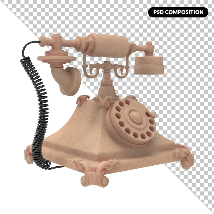 PSD pistolet na białym tle renderowania 3d