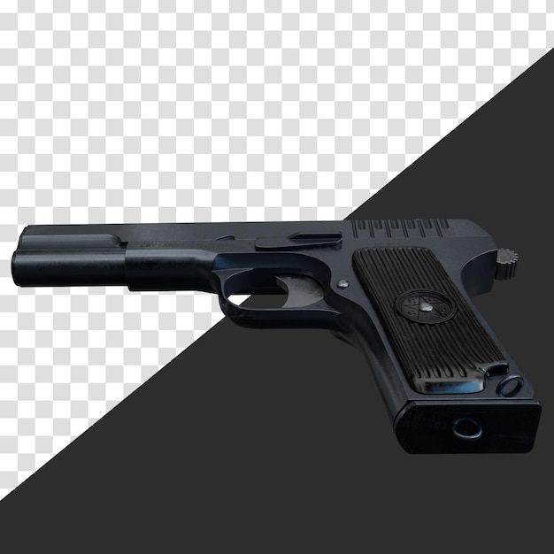 PSD pistolet nabojów marki tt i klips na białym tle