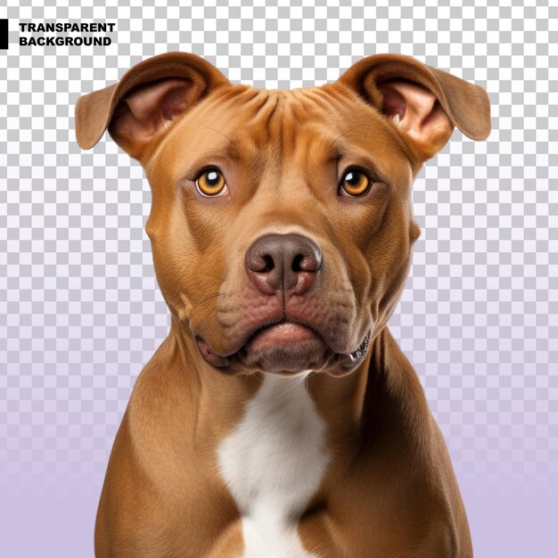 PSD pitbull on transparent background