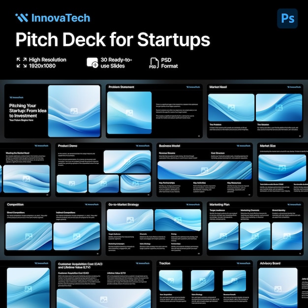 Pitch deck presentatie template voor startups