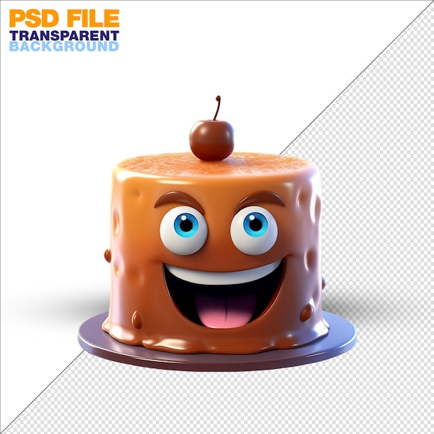 PSD cartone animato pixar carino amichevole sano piccolo dolce sorridente