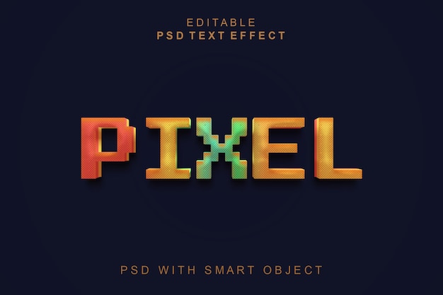 PSD pixel 3d-teksteffect