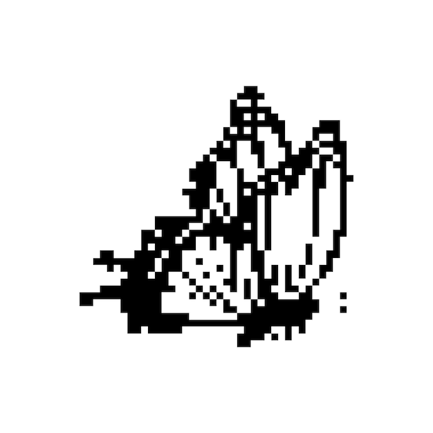 Pixel art sommerfugl Dyre-vektor illustration