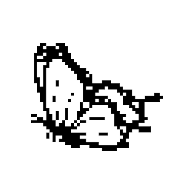 Pixel art sommerfugl Dyre-vektor illustration