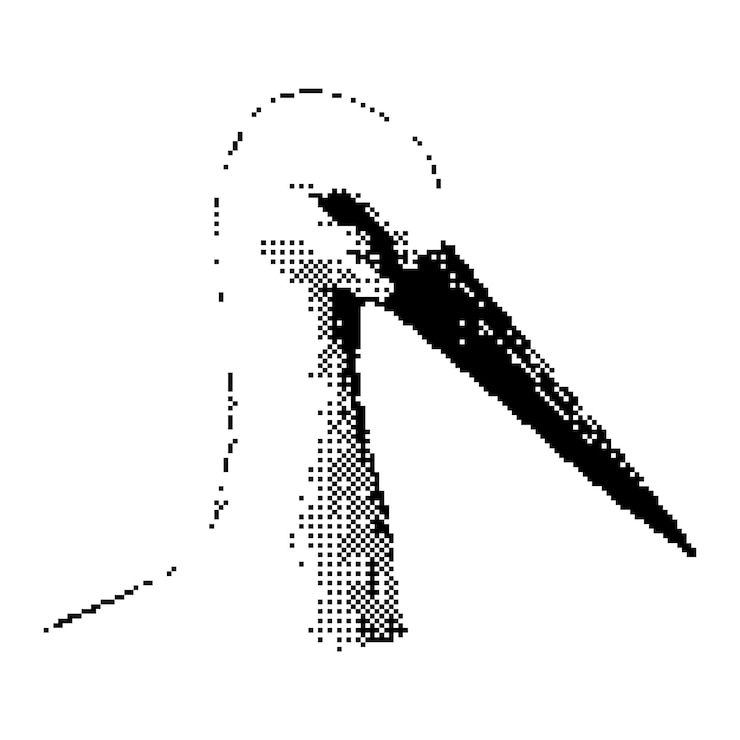 PSD pixel art stork animal vector illustration