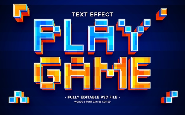 Pixel art text effect