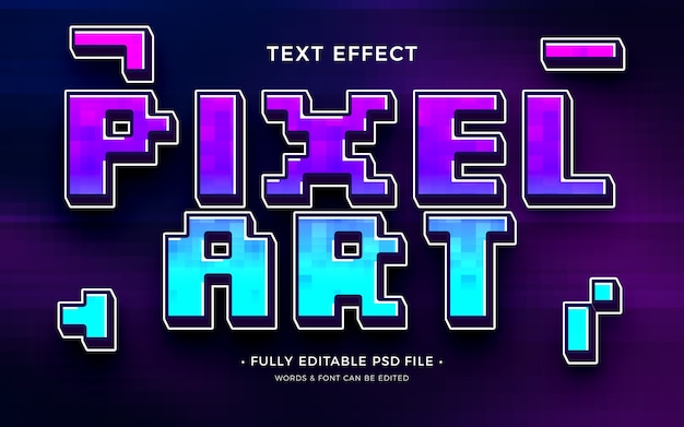 PSD pixel art text effect