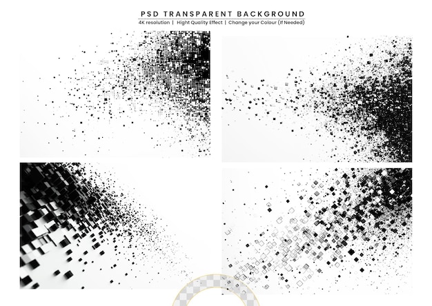 PSD pixel gradient on transparent background