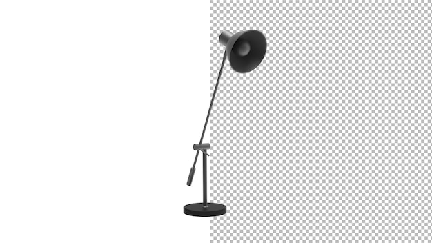 PSD vista frontale della lampada pixel senza rendering 3d ombra